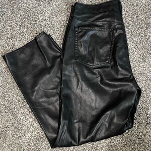 Old Navy Sleek Black Faux Leather Pants